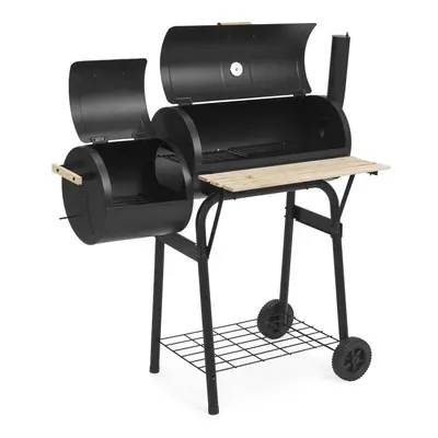 Barbecue kerti grillsütő és smoker, faszenes, 2in1