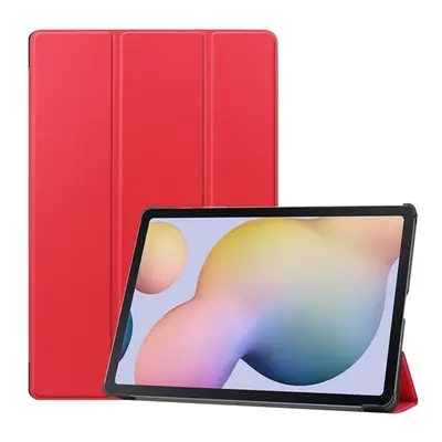 Samsung Galaxy Tab S7 Plus 12.4 / Tab S7 FE 12.4 / Tab S8 Plus 12.4, mappa tok, Trifold, piros