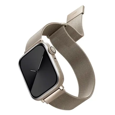 Apple Watch 1-6, SE (38 / 40 mm) / Watch 7-8 (41 mm), fém pótszíj, milánói stílus, mágnes zárral