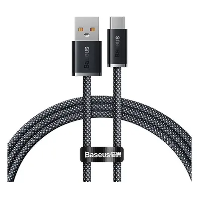 USB töltő- és adatkábel, USB Type-C, 100 cm, 6000 mA, 100W, gyorstöltés, cipőfűző minta, Baseus 