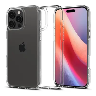 Apple iPhone 16 Pro Max, Műanyag hátlap védőtok + szilikon keret, Spigen Ultra Hybrid, átlátszó