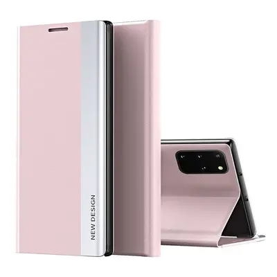 Xiaomi Redmi Note 13 Pro 5G / Poco X6 5G, Oldalra nyíló tok, stand, Wooze Silver Line, rózsaszín