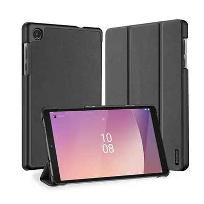 Lenovo Tab M8 (8.0) (4. generáció) TB-300, mappa tok, Trifold, Dux Ducis Domo, fekete