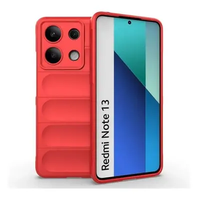 Xiaomi Redmi Note 13 4G, Szilikon tok, közepesen ütésálló, 3D minta, piros