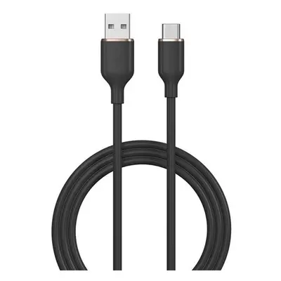 USB töltő- és adatkábel, USB Type-C, 120 cm, 2400 mA, gyorstöltés, Devia Jelly, EC629, fekete