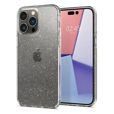 Apple iPhone 14 Pro, Szilikon tok, Spigen Liquid Crystal Glitter, átlátszó