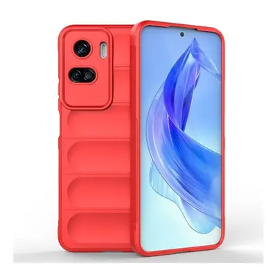 Huawei Honor 90 Lite, Szilikon tok, közepesen ütésálló, 3D minta, piros