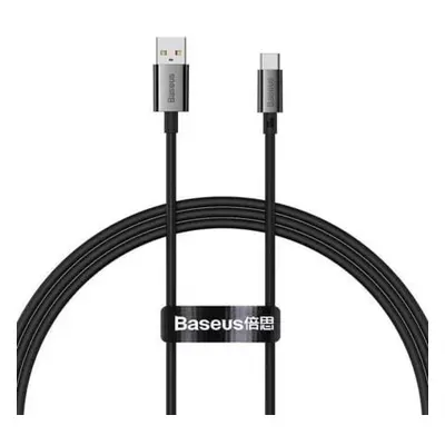 USB töltő- és adatkábel, USB Type-C, 100 cm, 6000mA, 100W, törésgátlóval, gyorstöltés, PD, QC, B