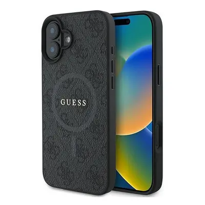 Guess 4G Ring Classic Logo Apple iPhone 16 Plus hátlap tok, fekete