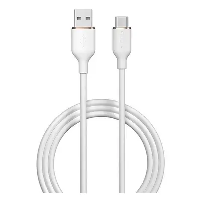 USB töltő- és adatkábel, USB Type-C, 120 cm, 2400 mA, gyorstöltés, Devia Jelly, EC629, fehér