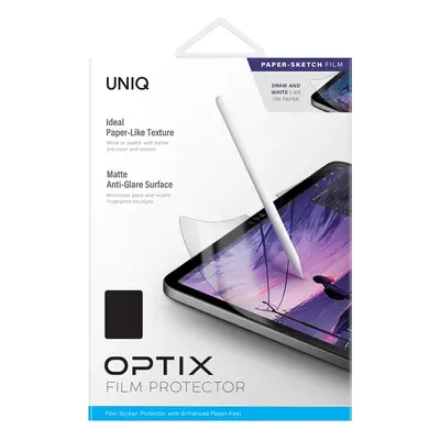 Apple iPad 10.2 (2019 / 2020 / 2021), Kijelzővédő fólia, Matt, Uniq Optix Paper Sketch, Clear Pr