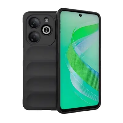 Infinix Smart 8 (X6525), Szilikon tok, közepesen ütésálló, 3D minta, fekete