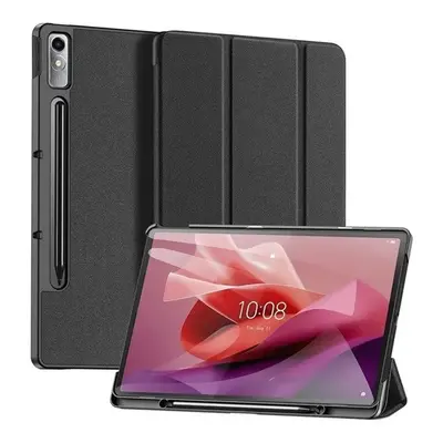 Lenovo Tab P12 (12.7) TB-370, mappa tok, Trifold, Ceruza tartóval, Dux Ducis Domo, fekete