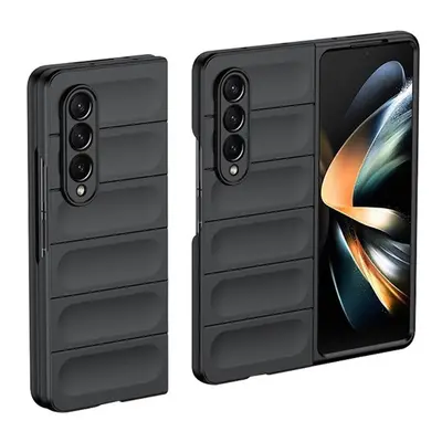 Samsung Galaxy Z Fold3 5G SM-F926B, Műanyag hátlap védőtok, közepesen ütésálló, 3D minta, fekete