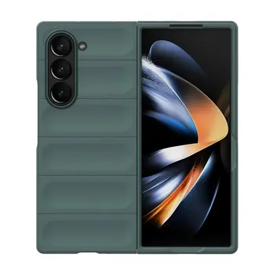 Samsung Galaxy Z Fold6 SM-F956B, Műanyag hátlap védőtok, közepesen ütésálló, 3D minta, sötétzöld