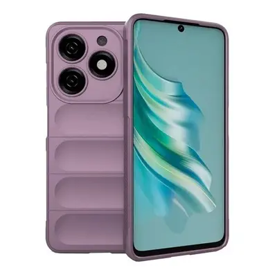 Tecno Spark 20, Szilikon tok, közepesen ütésálló, 3D minta, lila