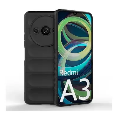 Xiaomi Redmi A3, Szilikon tok, közepesen ütésálló, 3D minta, fekete