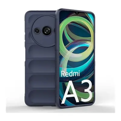 Xiaomi Redmi A3, Szilikon tok, közepesen ütésálló, 3D minta, sötétkék