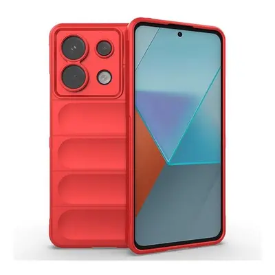 Xiaomi Redmi Note 13 Pro 5G / Poco X6 5G, Szilikon tok, közepesen ütésálló, 3D minta, piros