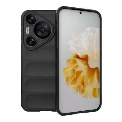 Huawei Pura 70 Pro / 70 Pro Plus, Szilikon tok, közepesen ütésálló, 3D minta, fekete