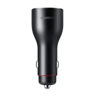 Autós töltő, Szivargyújtós töltő, 22.5W, 2 x USB aljzat, gyorstöltés, Huawei CP36, fekete, gyári