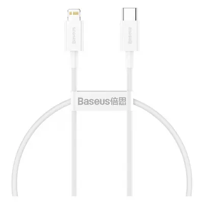 USB Type-C töltő- és adatkábel, Lightning, 25 cm, 20W, törésgátlóval, gyorstöltés, PD, Baseus Su