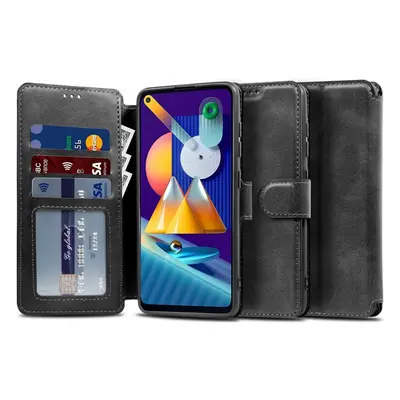 Motorola Moto G60, Oldalra nyíló tok, stand, mágnes csattal, TP Wallett, fekete