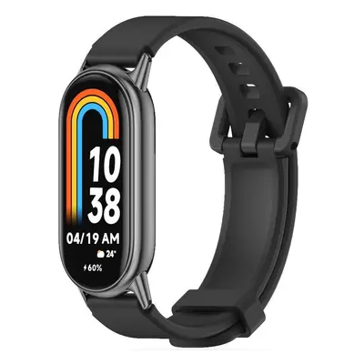 Xiaomi Mi Smart Band 8, szilikon pótszíj, állítható, TP IconBand Pro, fekete