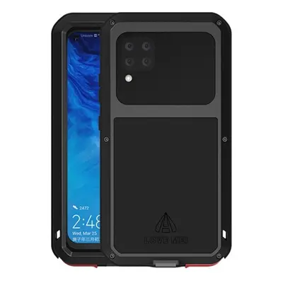 Huawei P40 Lite, Szilikon tok, Love Mei Powerful Defender, ütésálló, fekete