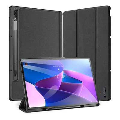 Lenovo Tab P12 Pro (12.6) TB-Q706F, mappa tok, Ceruza tartóval, Trifold, Dux Ducis Domo, fekete