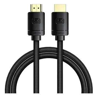 Adatkábel, HDMI - HDMI, v2.1, 100 cm, 8K, 3D, 60 Hz, Baseus High Definition, CAKGQ-J01, fekete