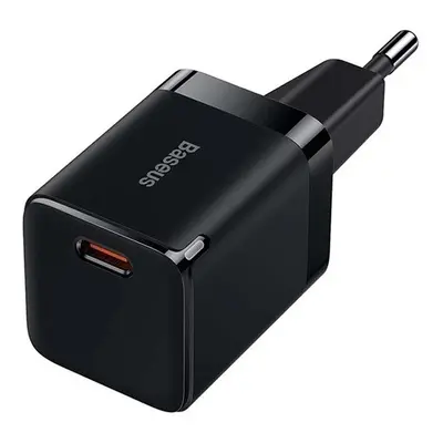 Hálózati töltő adapter, 30W, USB Type-C aljzat, gyorstöltés, PD 3.0, QC 4 Plus, GaN3, Baseus, fe