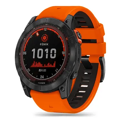 Garmin Fenix 3 / 3 HR / 5X / 5X Plus / 6X / 6X Pro / 7X, szilikon pótszíj, állítható, kétszínű, 