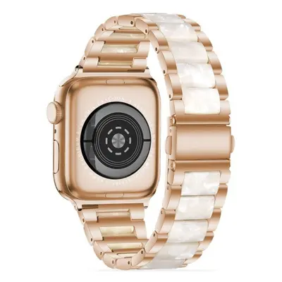 Apple Watch 4-6, SE, SE (2022) (38 / 40 mm) / Watch 7-9 (41 mm), fém pótszíj, TP Modern, arany/f