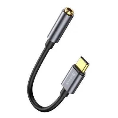 Audió adapter, USB Type-C - 3.5 mm jack átalakító, Baseus L54, szürke