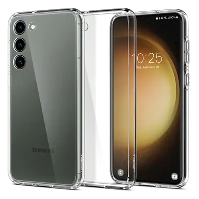 Samsung Galaxy S23 SM-S911, Műanyag hátlap védőtok + szilikon keret, Spigen Ultra Hybrid, átláts