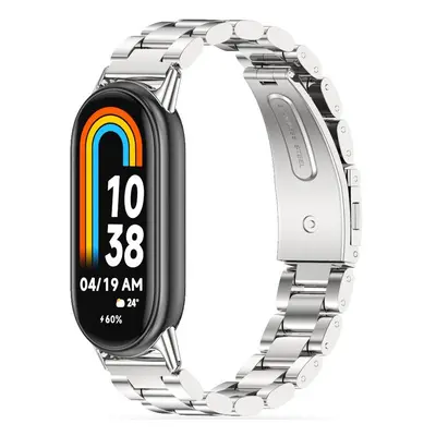 Xiaomi Mi Smart Band 8, fém pótszíj, TP Stainless, ezüst