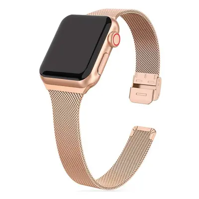 Apple Watch 4-6, SE, SE (2022) (38 / 40 mm) / Watch 7-9 (41 mm), fém pótszíj, milánói stílus, TP