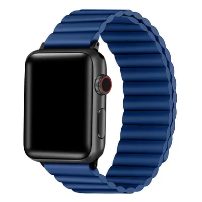 Apple Watch 4-6, SE, SE (2022) (38 / 40 mm) / Watch 7-9 (41 mm), szilikon pótszíj, mágneses zár,