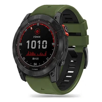 Garmin Fenix 3 / 3 HR / 5X / 5X Plus / 6X / 6X Pro / 7X, szilikon pótszíj, állítható, kétszínű, 