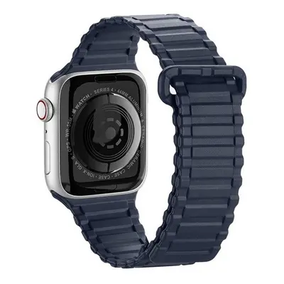 Apple Watch 1-6, SE, SE (2022) (38 / 40 mm) / Watch 7-8 (41 mm), szilikon pótszíj, mágneses zár,