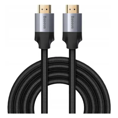 Adatkábel, HDMI - HDMI, v2.0, 100 cm, 4K, 3D, 60 Hz, Baseus Enjoyment, CAKSX-B0G, fekete/szürke