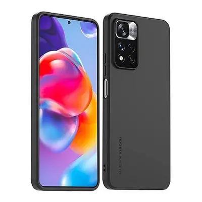 Xiaomi Redmi Note 11 Pro Plus, Szilikon tok, ultravékony, + képernyővédő üveg, fekete, gyári