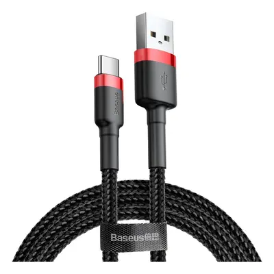 USB töltő- és adatkábel, USB Type-C, 50 cm, 3000 mA, törésgátlóval, gyorstöltés, cipőfűző minta,