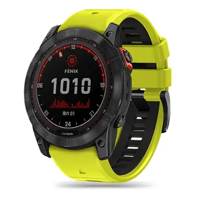 Garmin Fenix 3 / 3 HR / 5X / 5X Plus / 6X / 6X Pro / 7X, szilikon pótszíj, állítható, kétszínű, 