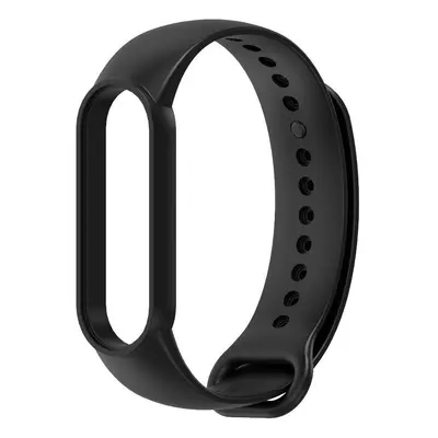 Xiaomi Mi Band 5 / Mi Band 6 / Mi Smart Band 7, szilikon pótszíj, állítható, TP IconBand, fekete