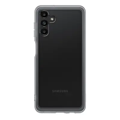 Samsung Galaxy A13 5G SM-A136U, Szilikon tok, átlátszó/fekete, gyári