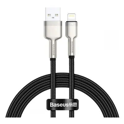 USB töltő- és adatkábel, Lightning, 50 cm, 2400 mA, törésgátlóval, gyorstöltés, cipőfűző minta, 