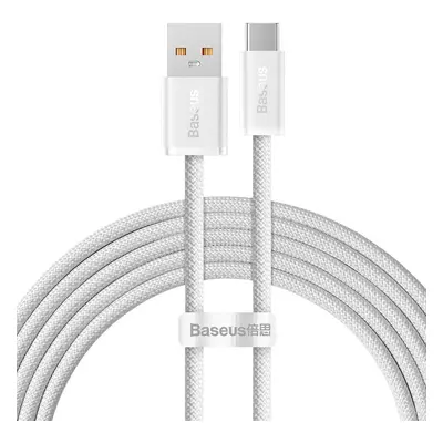 USB töltő- és adatkábel, USB Type-C, 200 cm, 6000 mA, 100W, gyorstöltés, cipőfűző minta, Baseus 