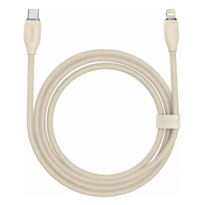 USB Type-C töltő- és adatkábel, Lightning, 200 cm, 20W, gyorstöltés, PD, Baseus Jelly Liquid Sil